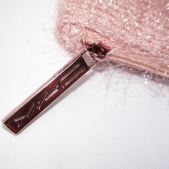 MAC Holiday Pink Tinsel Small Cosmetic Zip Pouch - Picture 4 of 4